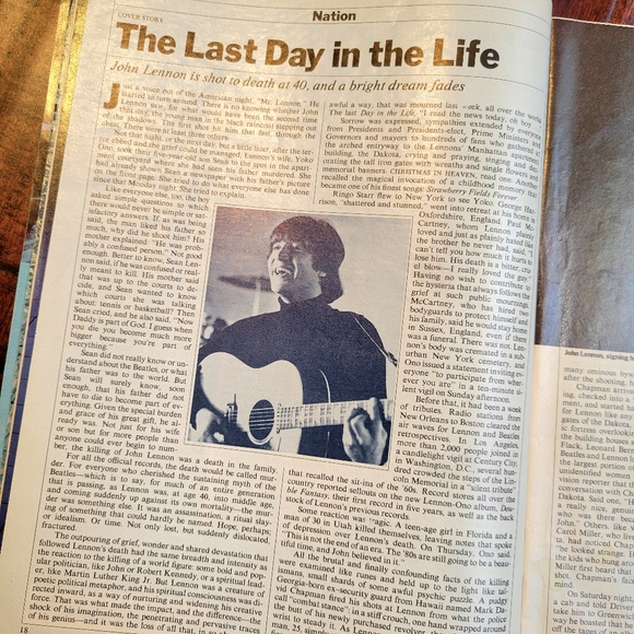 '80 John Lennon Time Magazine When the Music Died Dec 1980 John Lennon Death - Picture 6 of 14